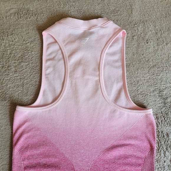 Gymshark pink ombre fitted high neck tank top size small - Picture 6 of 9